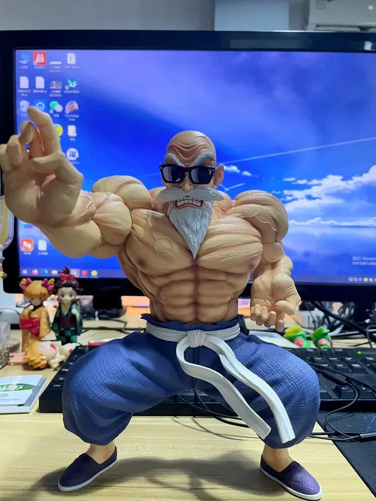 24Cm Dragon Ball Master Roshi Muscle Figures Anime Figures Collezione Pvc Action Statue Model Gk Toys Regali Di Compleanno
