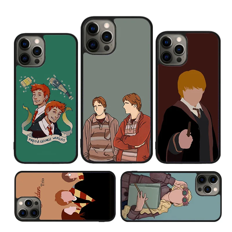 Custodia Per Telefono Divertente Fred And George Weasley Per Iphone Se2020 15 14 6S 7 8 Plus 12 Mini 13 11 Pro X Xr Xs Max Cover Shell Coque