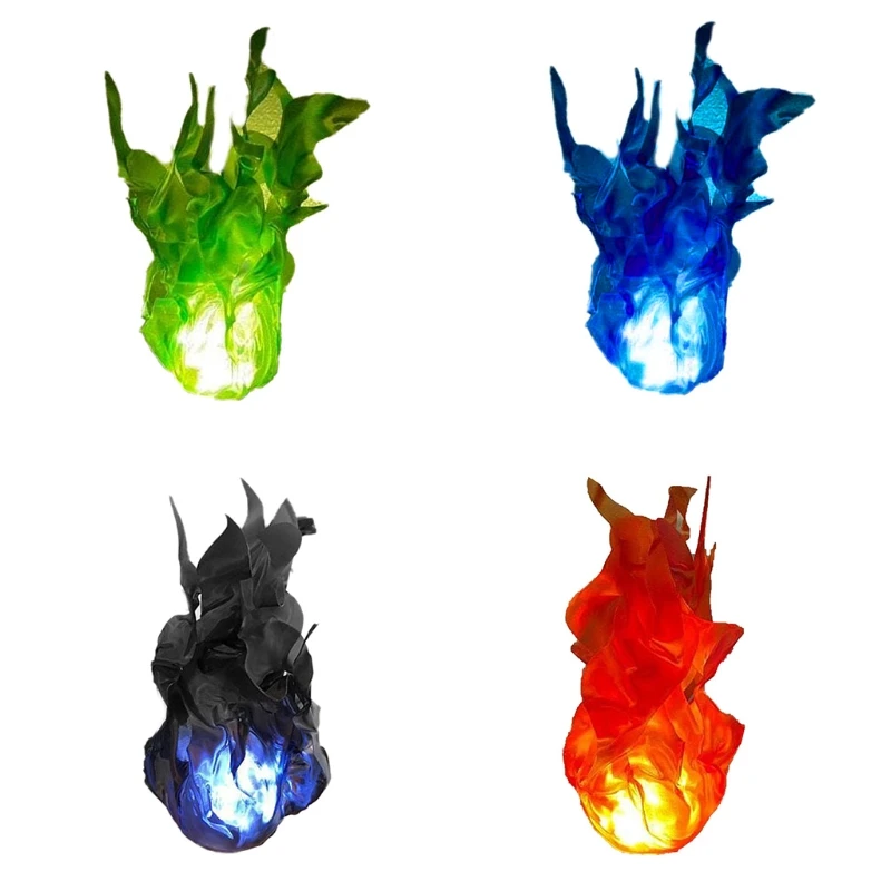 Creativo Palm Fireball Lamp Led Glowing Fireball Decor Alta Simulazione Rosso Fuoco