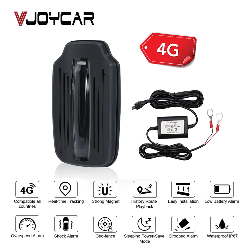 4G Lte Gps Tracker 90 Giorni Standby Localizzatore Gps Caricabatteria Da Auto 12-24V Impermeabile Gps Tracker Auto Magnet App Gratuita