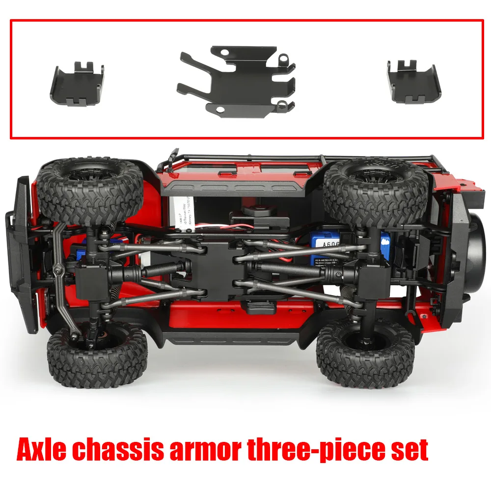 Assale Chassis Armor Set Di Tre Pezzi Parti Di Modifica Di Aggiornamento Per 1-18 Trx4M Defender/Bronco Defender Bronco Axial Scx10 Rc4Wd
