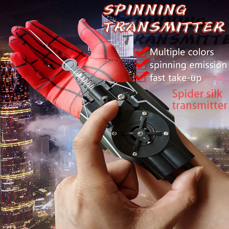 Marvel Automatic Periferiche Ml Legends Spiderman Web Shooters Spider Silk Launcher Rope Device Cosplay Puntelli Giocattolo Regali Anime