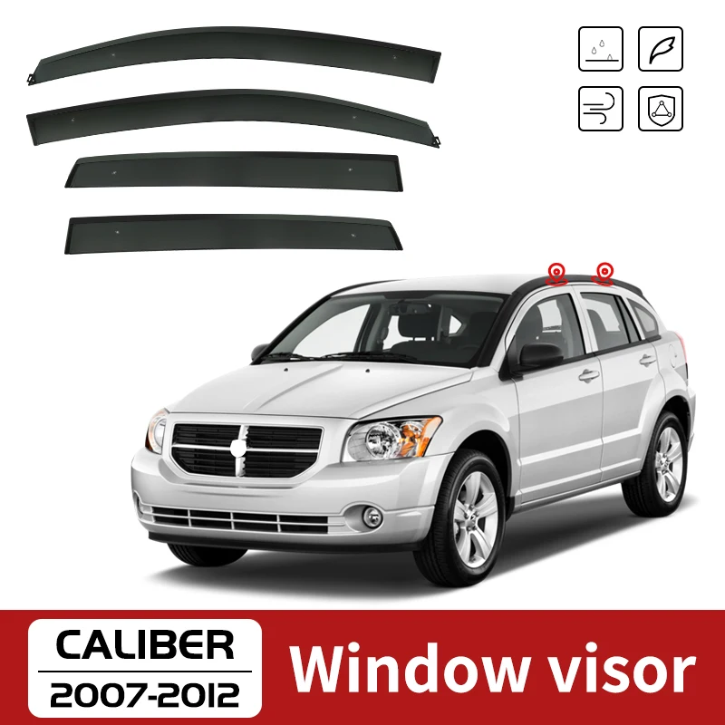 Per Dodge Caliber 2007-2012 Visiera Per Finestra In Plastica Vent Shades Protezione Deflettore Per Pioggia Solare Per Dodge Caliber 2007-2012