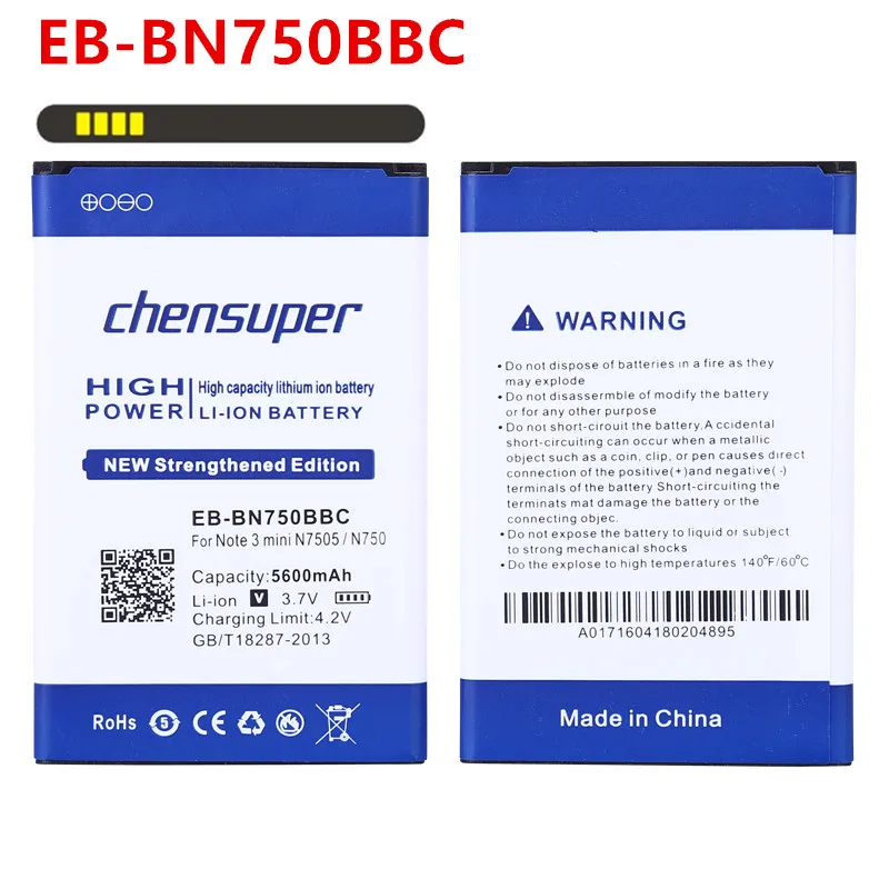 New 5600 Mah Batteria Per Samsung Galaxy Note Iii Neo N7505 Eb-Bn750Bbc N750 Galaxy Nota 3 Mini Galaxy Note 3 Neo N7506V N7508V