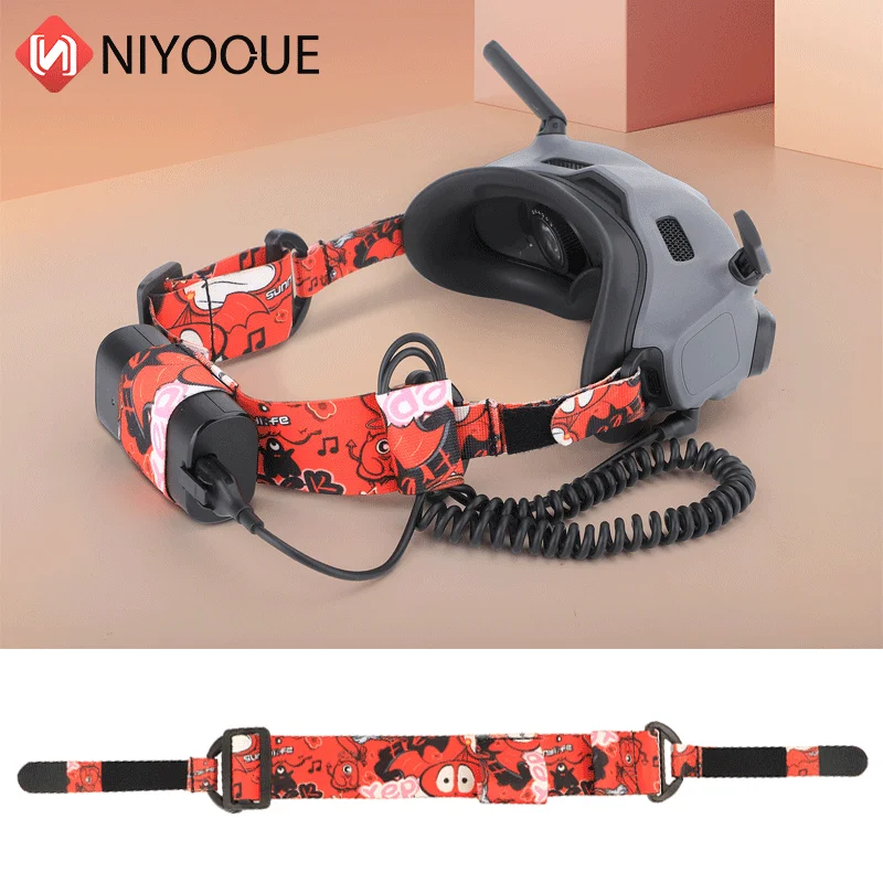 Per Dji Avata Flying Glasses V2 Color Graffiti Headband Cinghie Fisse Bundle Accessori