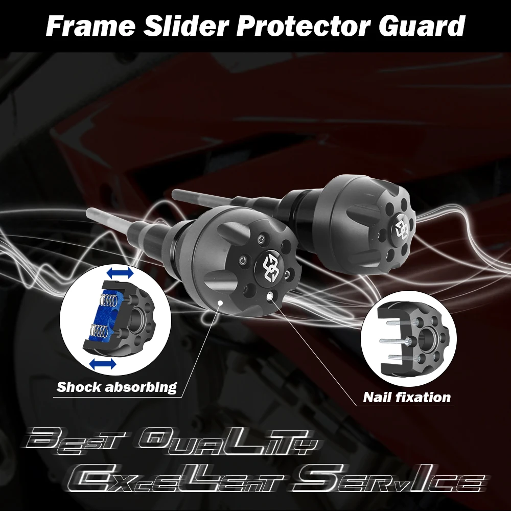 Motorcycle Cnc Gilles Tooling Shock Absorption Fairing Frame Slider Protection For Kawasaki Z1000 2010-2018