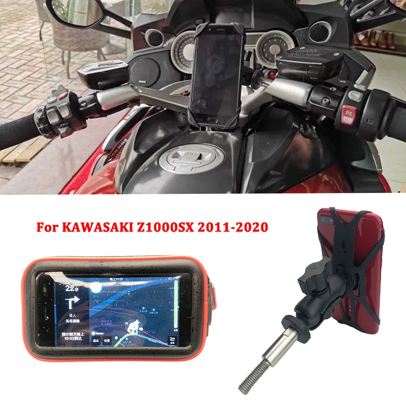 Staffa Impermeabile Adatta Per Kawasaki Z1000Sx Z1000Sx Z1000 Sx 2011-2020 Accessori Moto Staffa Di Navigazione Gps