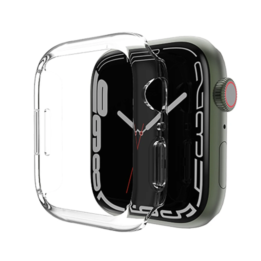 Custodia Per Apple Watch 7 41Mm 45Mm Cover Paraurti In Plastica Rigida Protezione Pc Shell Per Iwatch Serie 7 41Mm 45Mm Accessori Cinturino