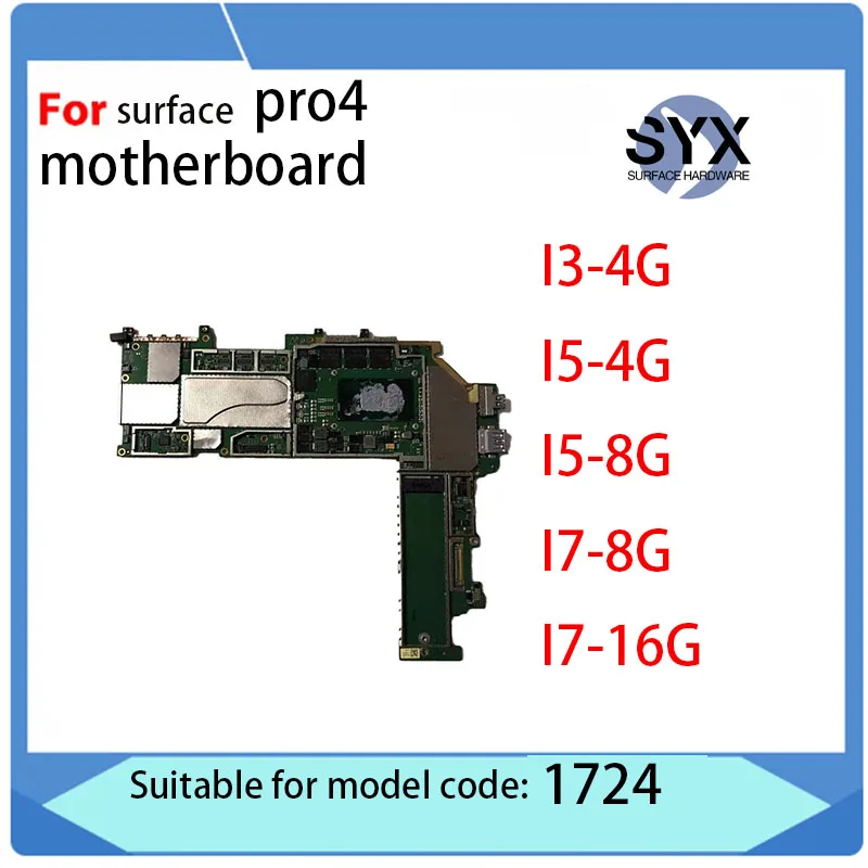 Scheda Madre Originale Per Microsoft Surface Pro 4, Cpu Per Laptop, I3, 4G, I5, 4G, I5, 8G, I7, 16G, Sostituzione Della Scheda Logica, 1724