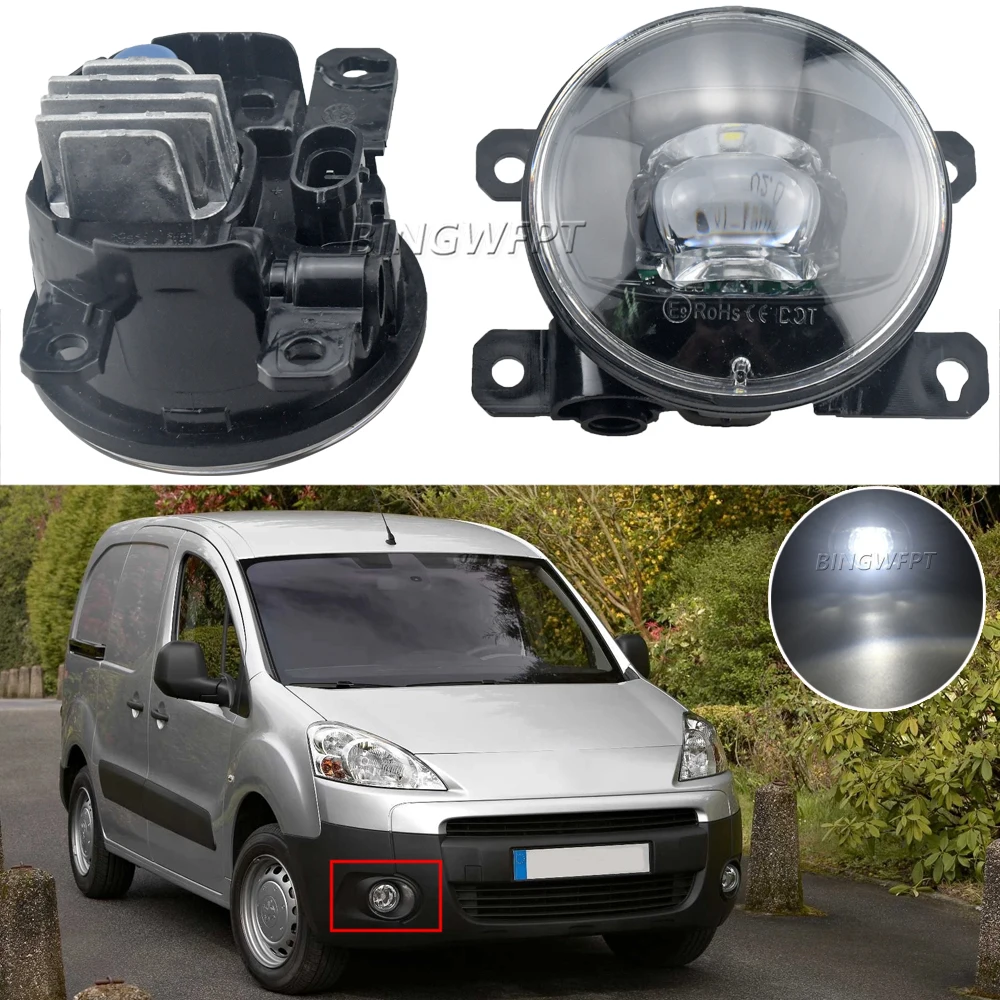 2 X Car Led Fendinebbia Drl Daytime Running Light Per Peugeot Partner Tepee 2008-2017