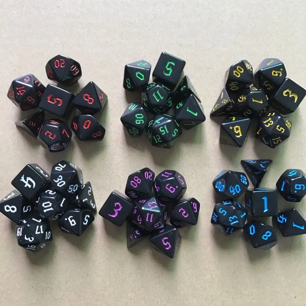 7 Pz/Set Regalo D12 D20 7-Die Per Trpg Dnd Polyhedral Dadi Gioco Dadi Gioco Da Tavolo Dnd Dadi