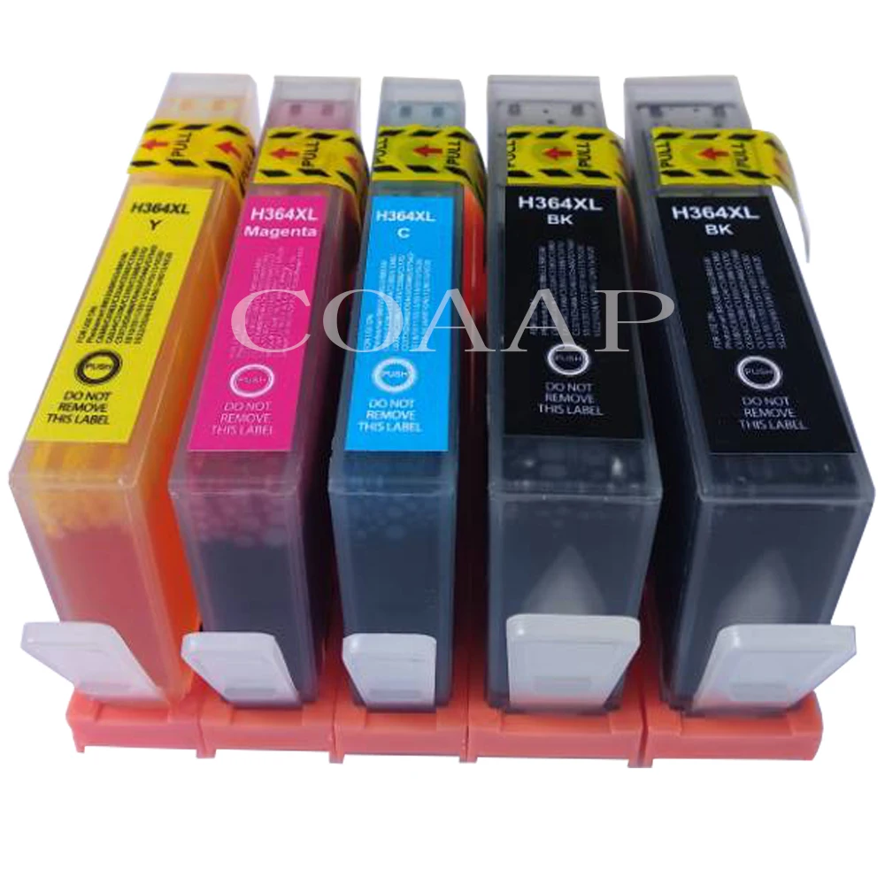 5 Compatibile Hp 364Xl Scheggiato Cartuccia Di Inchiostro Di Ricambio Hp Photosmart Premium Fax E-All-In-One C309A C310 C410 C410B C510 Stampante