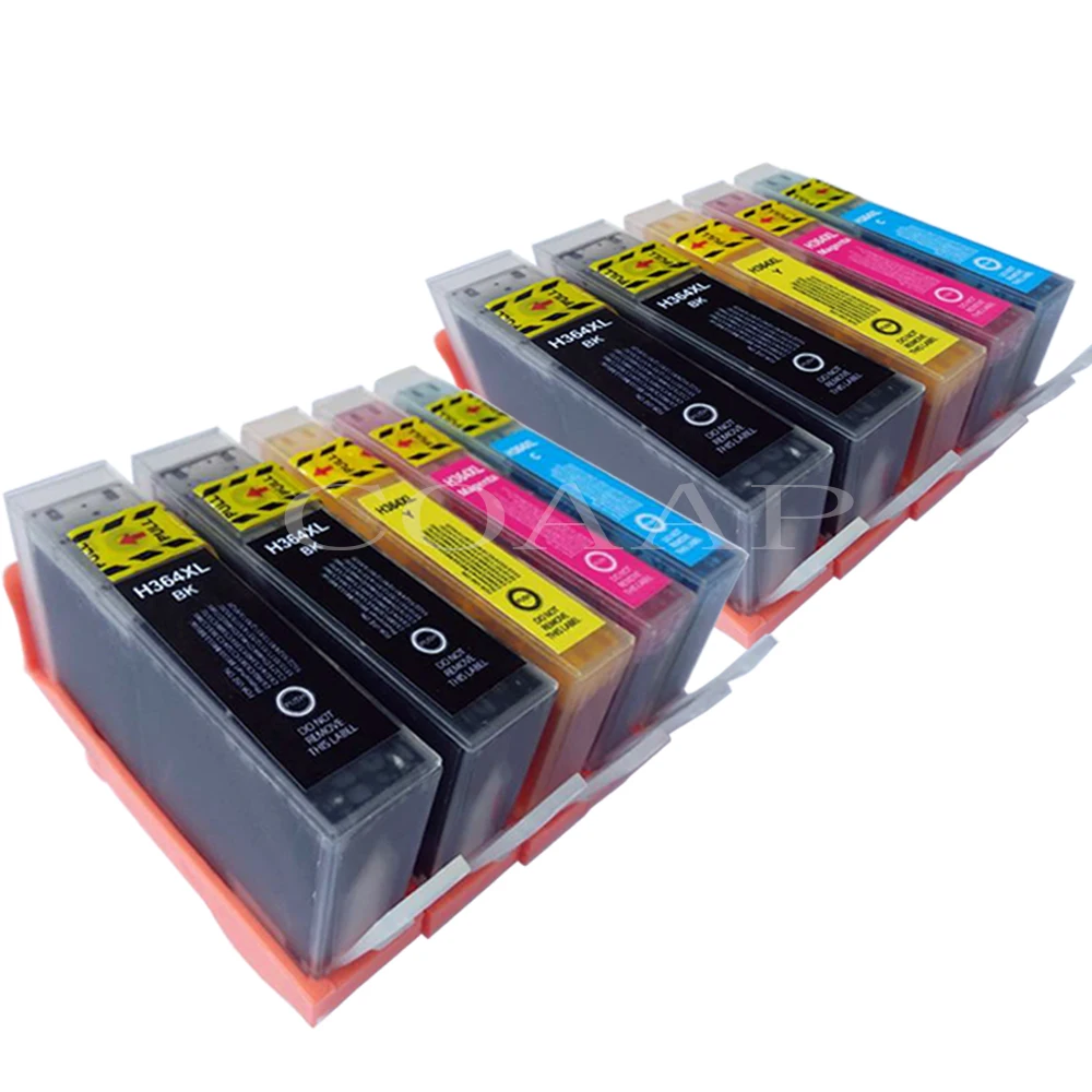 10 Pcs Cartuccia Di Inchiostro Compatibile Per Hp 364Xl Photosmart 7510 7520 5510 5520 6510 6520 E-All-In -One Printer