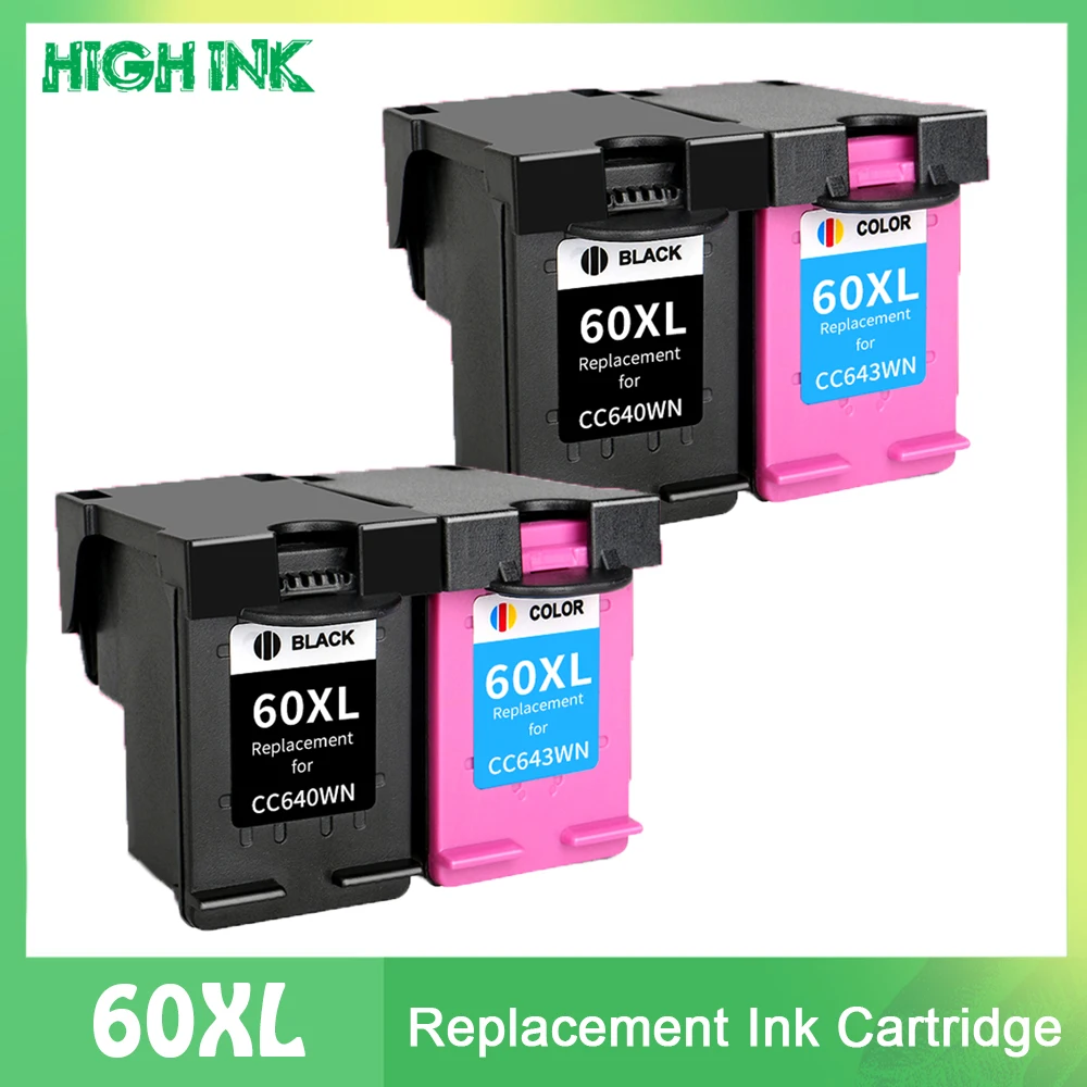 Compatibile Per Cartuccia D'Inchiostro Hp 60 Xl Per Hp60 60Xl Deskjet F2480 F2420 F4480 F4580 F4280 D2660 D2530 Photosmart C4680