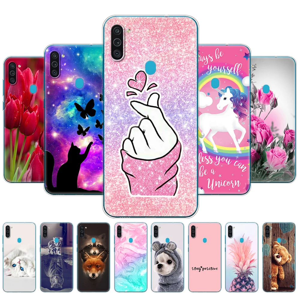 Per Samsung M11 Custodia 6.4 "Cover Posteriore Morbida In Silicone Tpu Per Samsung Galaxy M11 Sm-M115Fmbnser M115 Paraurti Protettivo