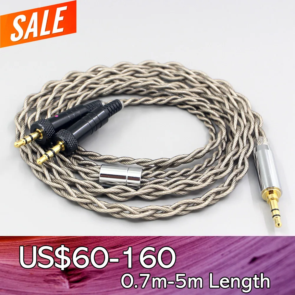 99% Puro Argento + Grafene Placcato Argento Litz Shield Cavo Del Trasduttore Auricolare Per Sony Mdr-Ex1000 Mdr-Ex600 Mdr-Ex800 Mdr-7550 Ln007917