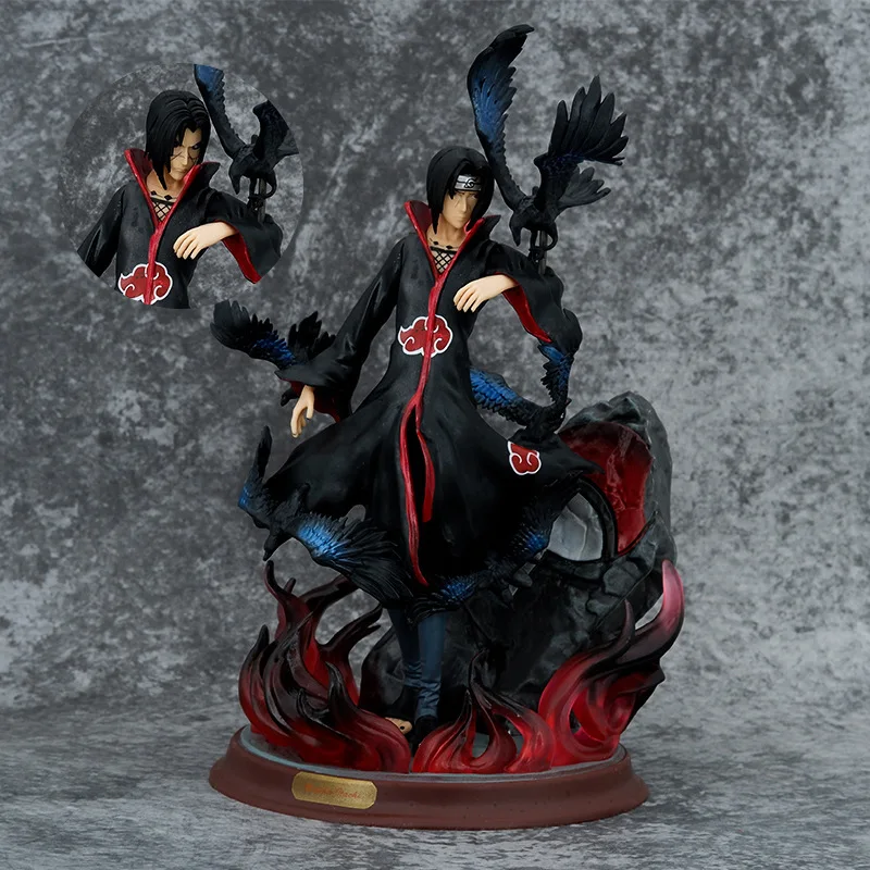 29Cm Anime Naruto Uchiha Itachi Pvc Action Figure Shippuden Uchiha Itachi E Crow Collection Modello Giocattolo Regalo