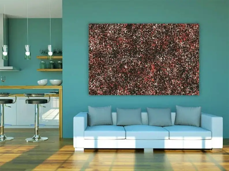 Large Abstract, Jackson Pollock, Style  , Abstract Expressionism, Modern Art,Abstract Oil Painting Abstract Contemporary
