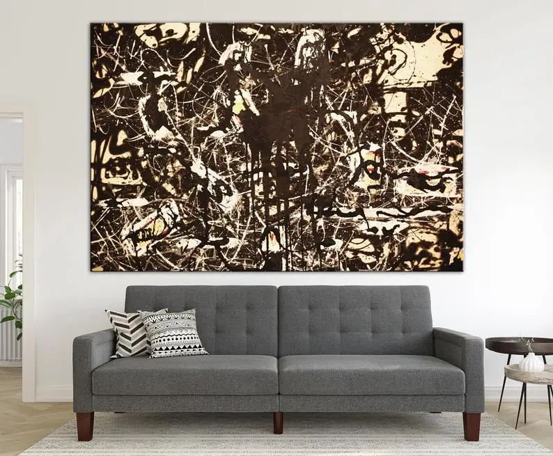 Jackson Pollock Canvas, Pollock Wall Art, Pollock Jackson Pollock Pittura A Olio Astratta, Pittura Astratta, Arte Contemporanea
