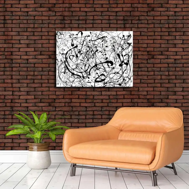 Jackson Pollock Number New Hd   On Canvas   Large Size Wall Picture Or Rolled  In Tube  Inchesabstractabstract Landscapecanvas