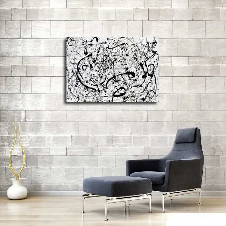 Jackson Pollock -On Canvas For Home Abstract Oil Painting,   Abstract Painting,Contemporary Art Painting Art Paintingabstract