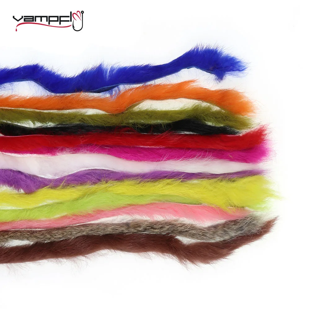 Vampfly 2Pcs 5Mm Lepre Rabbit Zonker Stripes Steamer Wolly Bugger Fly Legando Materiale Salmone Steelhead Trota Fly Tying Accessorio