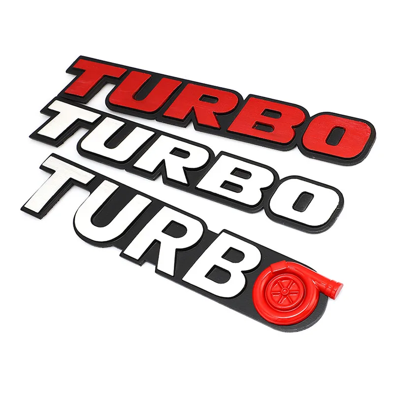 3D Car Stickers Turbo Emblem Trunk Badge Auto Decals For Turbo Logo Bmw Honda Volvo Jeep Opel Audi Volkswagen Ford Nissan Toyota