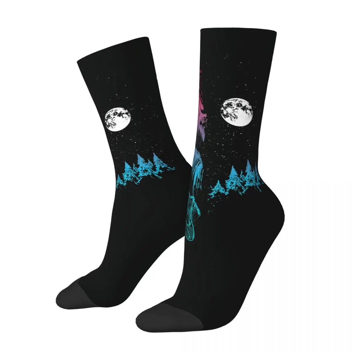 Hip Hop Vintage Night Owl Crazy Calzini A Compressione Da Uomo Unisex Owl Cut Animal Harajuku Pattern Stampato Divertente Happy Crew Sock