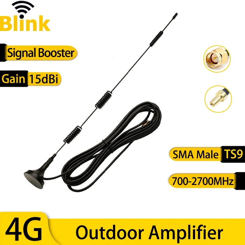 15Dbi 4G Full-Band Sucker Antenna Ts9 Outdoor Network Booster 3G 2G Gsm Amplificatore Di Segnale Mobile Per Modem Router Del Telefono Del Veicolo