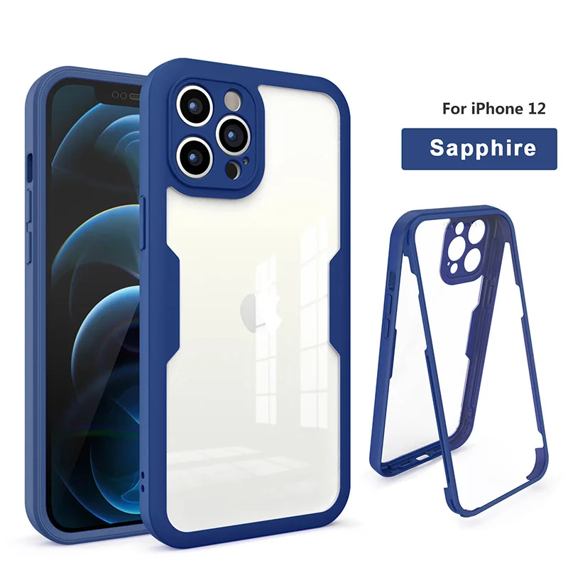 Lancase Per Iphone 12 Pro Max 360 Custodia Full Cover Per Iphone Xs Max 6S 7 8 Plus 6 Colori Custodia Rigida Per Iphone 11 Pro Max