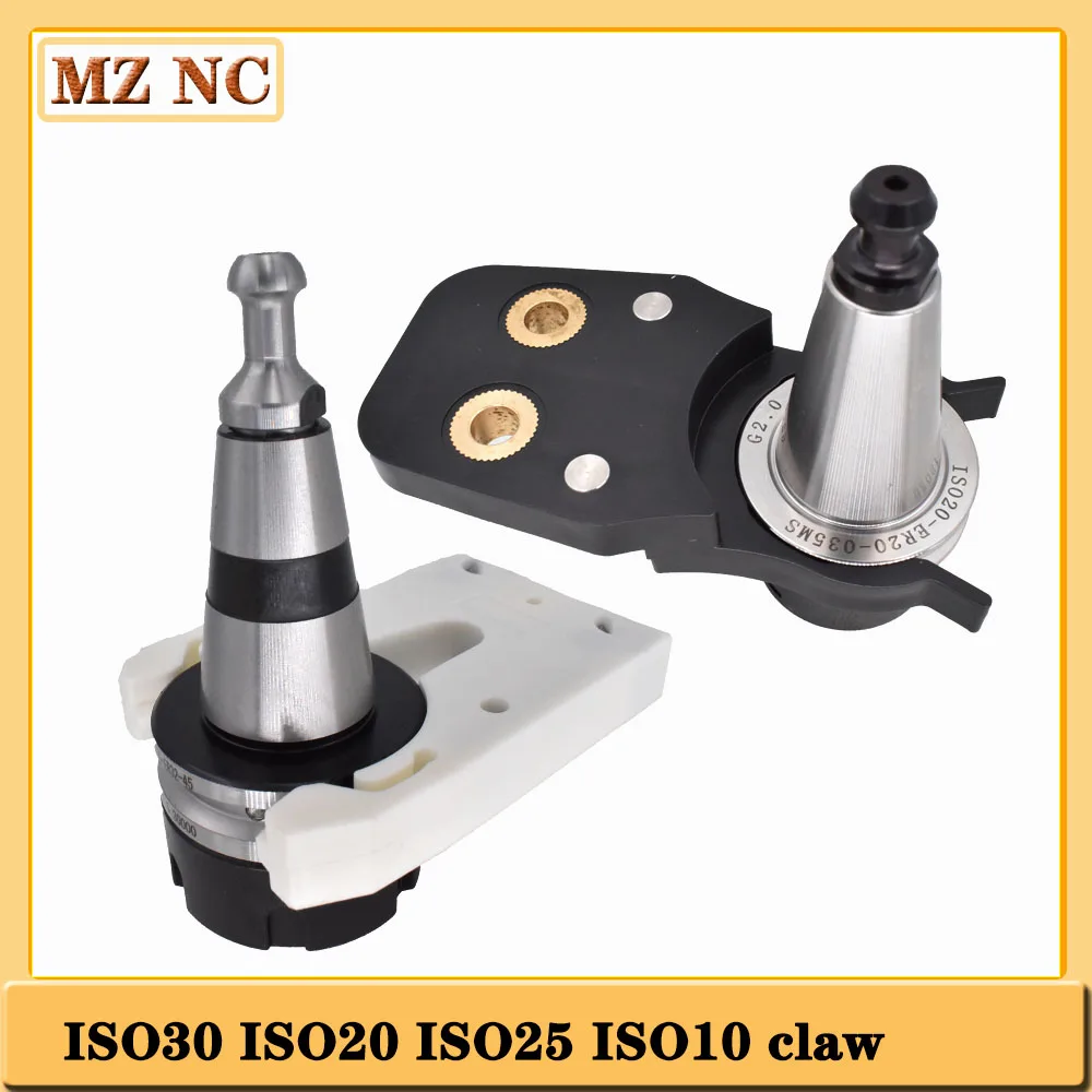 1 Pz Iso30 Bt30 Hsk63F Iso20 Iso25 Iso10 Artiglio Portautensili Morsetto Ferro + Abs Gomma Ignifuga, Iso30 Portautensili Artiglio