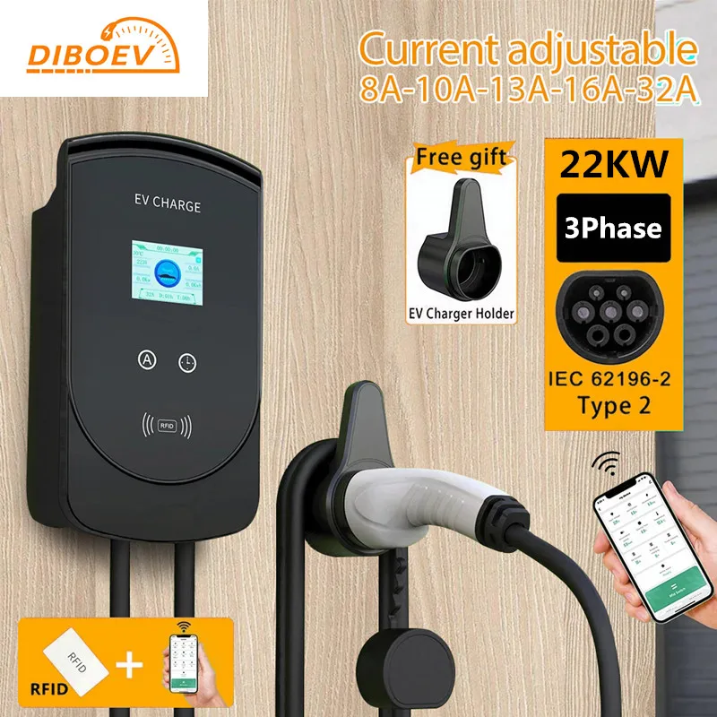 11Kw / 22Kw Carro Eletrico Carregador Aparelhos Elettricos De Carro Estacua De Carregamento Automovel Elettrico Wallbox 7Kw