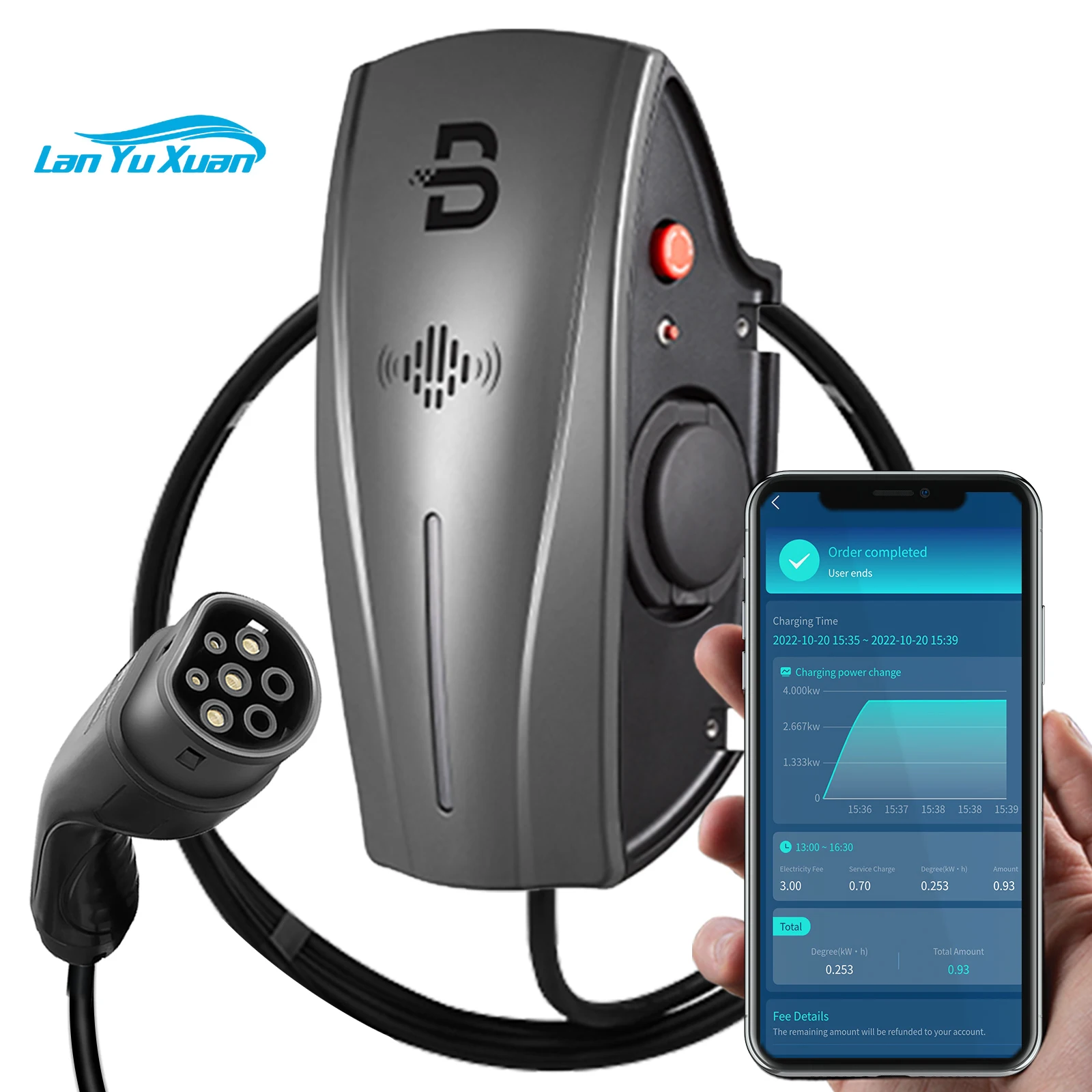 Caricabatterie Ev Intelligente Beny Tethered 7Kw 11Kw 22Kw Caricabatterie Ev Wallbox Trifase Con Funzione Wifi E Dlb