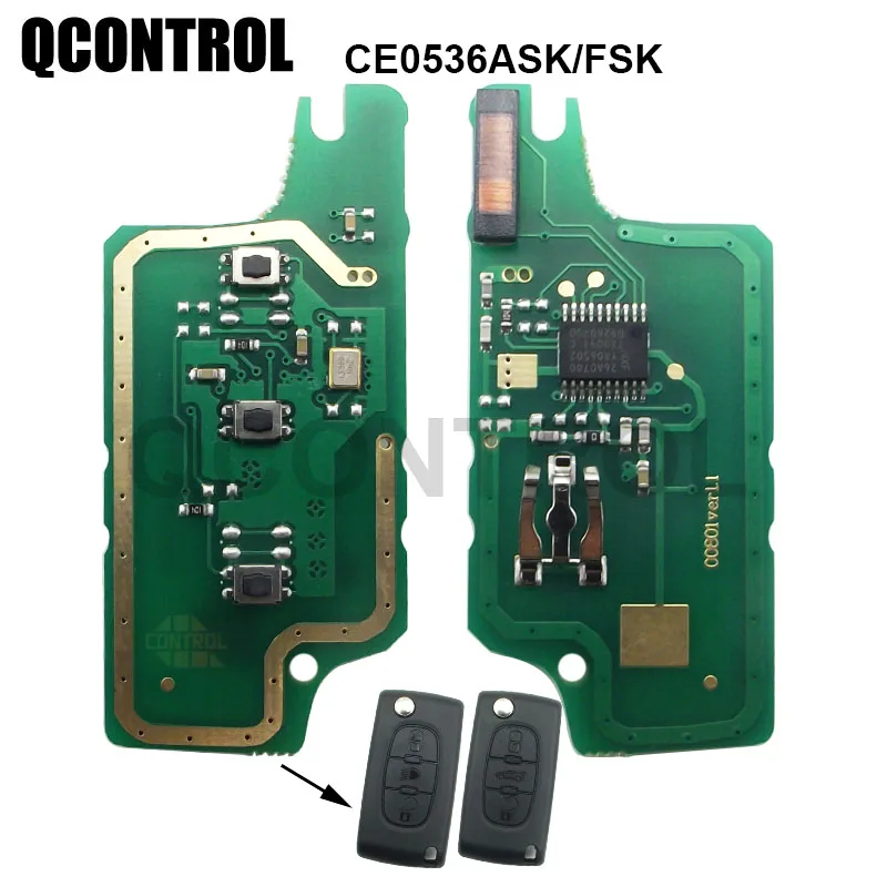 Qcontrol 433Mhz 3 Pulsanti Tastiera Remota 433Mhz Misura Per Citroen Berlingo Picasso Veicolo Auto (Ce0536 Ask/Fsk)
