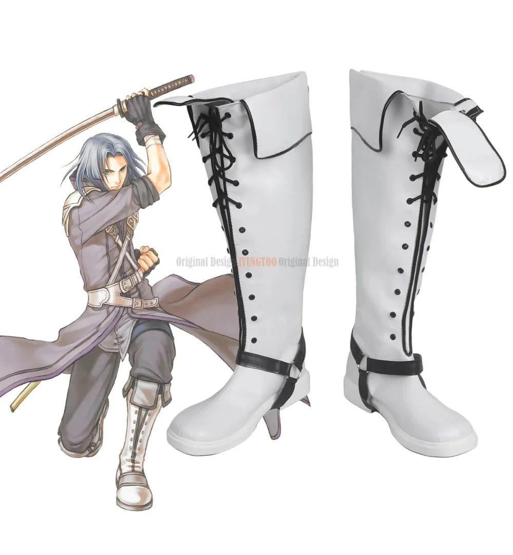 Zihark Cosplay Fire Emblem Path Of Radiance Zihark Stivali Cosplay Scarpe Bianche Su Misura Per Adulti E Bambini