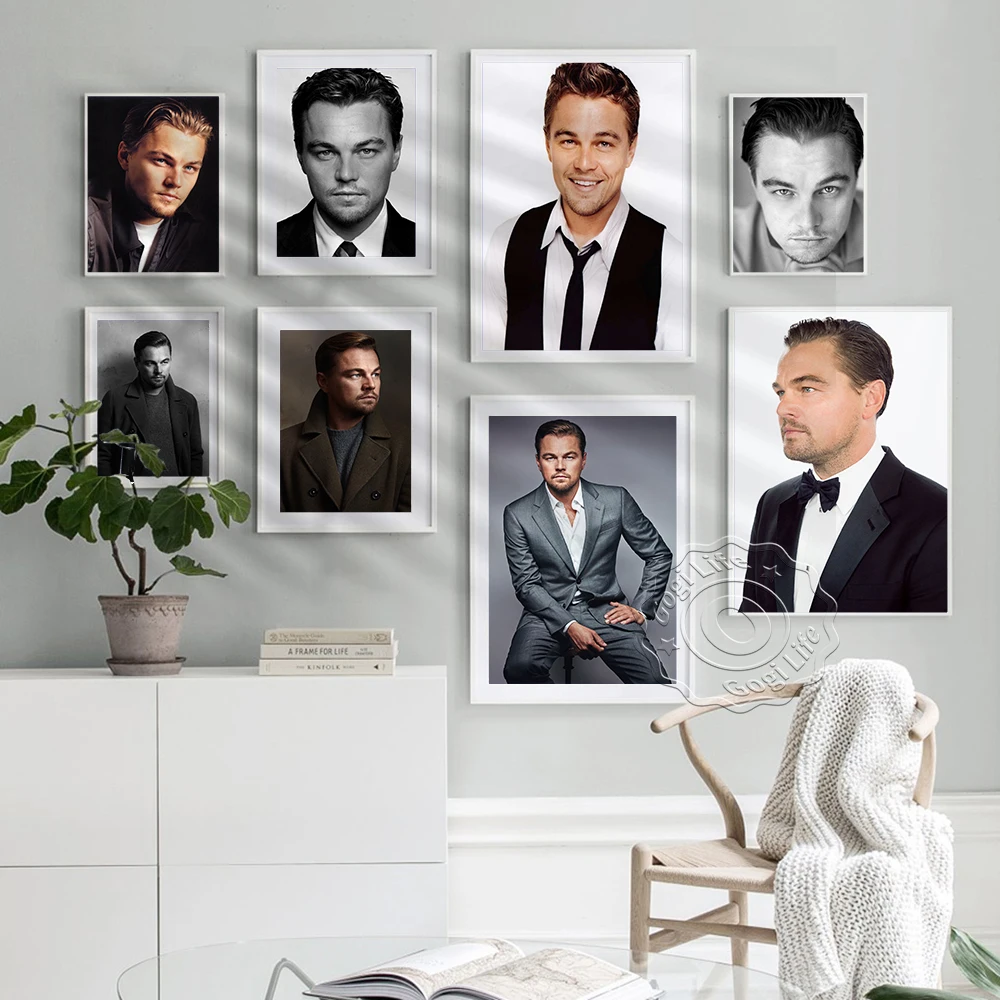 Leonardo Dicaprio Art Photo Poster, Leonardo Art Portrait Murale, Movie Star Vintage Prints, Fans Collection