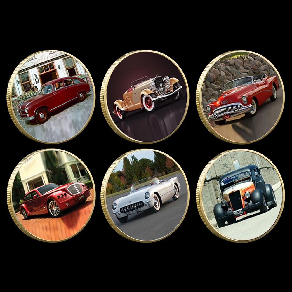 Classic Cars Gold/Silver Challenge Coins Vintage Luxury Car Challenge Medaglie Rider Best Collection Regali Di Festa Da Uomo