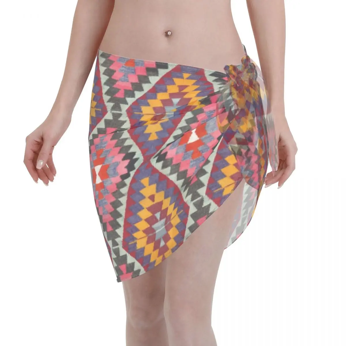 Turkish Kilim Short Sarongs Swimsuit Coverups Women Sexy Beach Short Skirts Bikini Cover-Up Sarong