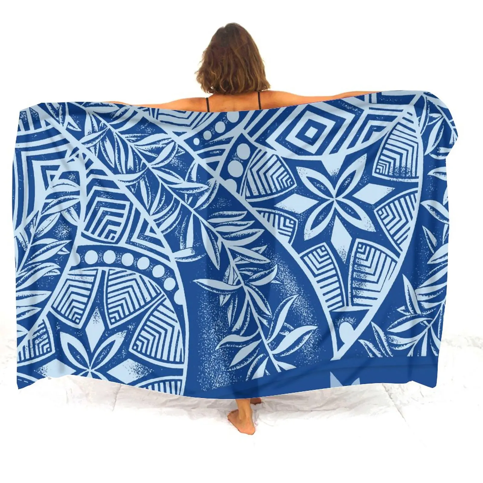 2023 Summer Ladies Beach Wrap Sciarpa A Vento Beach Sarong Bikini Coat Sarong Party Sarong Polynesian Art Print Sarong