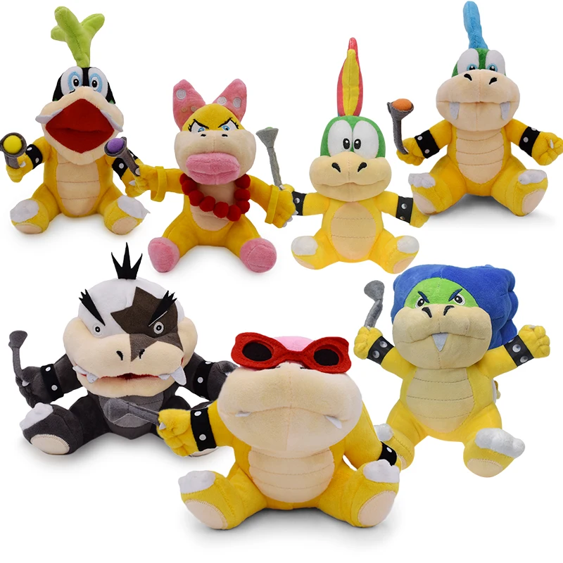 7 Styles Bowser Son Bros Peluche Iggy Wendy Morse Roy Ludwig Bambola Di Peluche Baby Birthday Regali Di Natale
