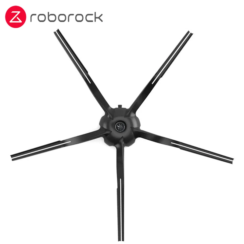 Spazzola Laterale Incollata Morbida Originale Per Roborock S65 S55 Max S65 Puro S65 Maxv E45 S45 S45 Aspirapolvere Robot Massimo Nero 2 Pz/Pacco