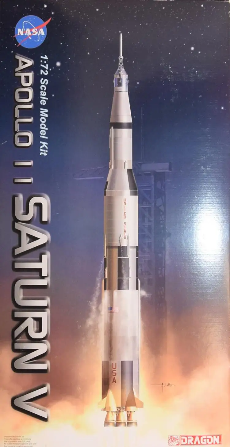 Dragon 11017 1/72 Model Kit Apollo 11 Saturn V Rocket Plastic Model