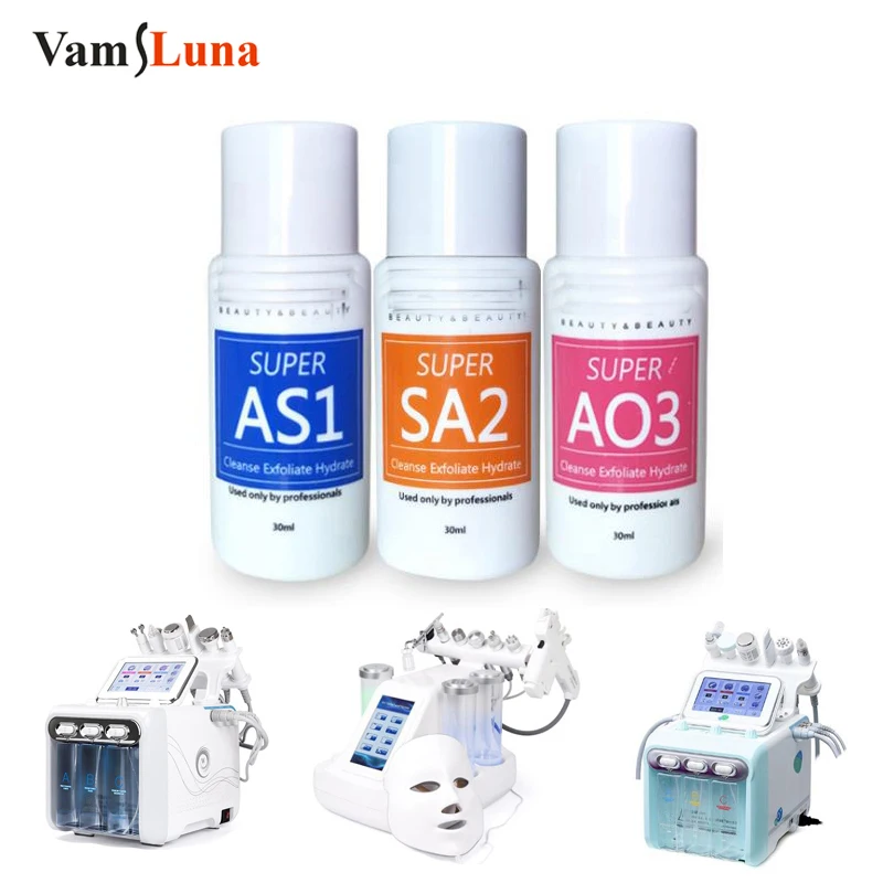 Siero Aqua Peeling Solution Skin Clear Essence Product Serum For Facial Machine Skin Pulizia Profonda Cura Della Pelle 3 Bottiglie 30Ml