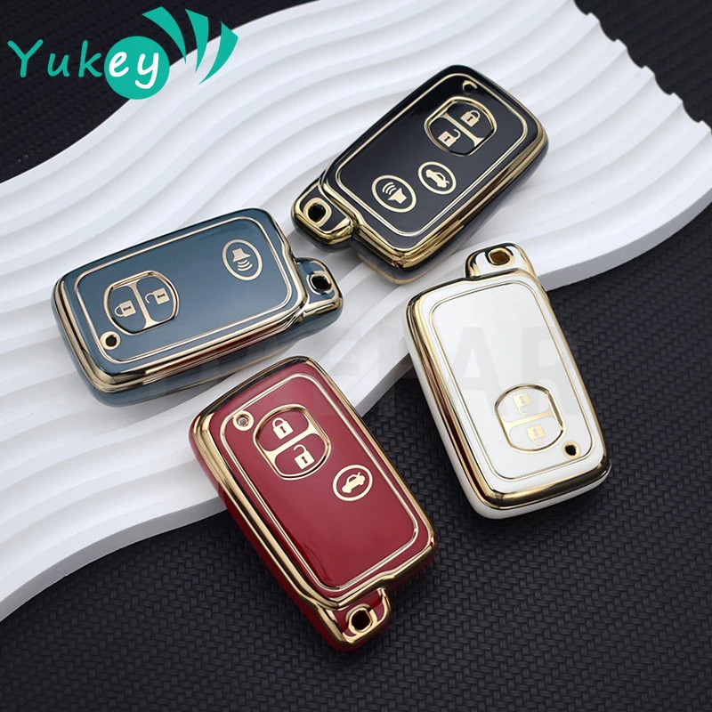 Per Toyota Aqua Rav4 Land Cruiser Camry Prado Corolla Prius Cover Keyless Productor Tpu Remote Fob 2 3 4 Pulsanti Portachiavi Per Auto