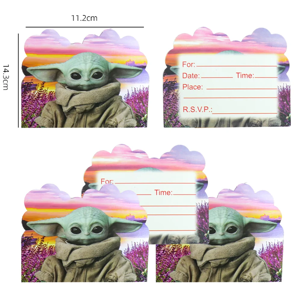 The Mandalorian Baby Yoda Biglietti Di Auguri Regalo Di Ringraziamento Happy Birthday Christmas Party Inviti Di Nozze Lettera Biglietti Di Auguri
