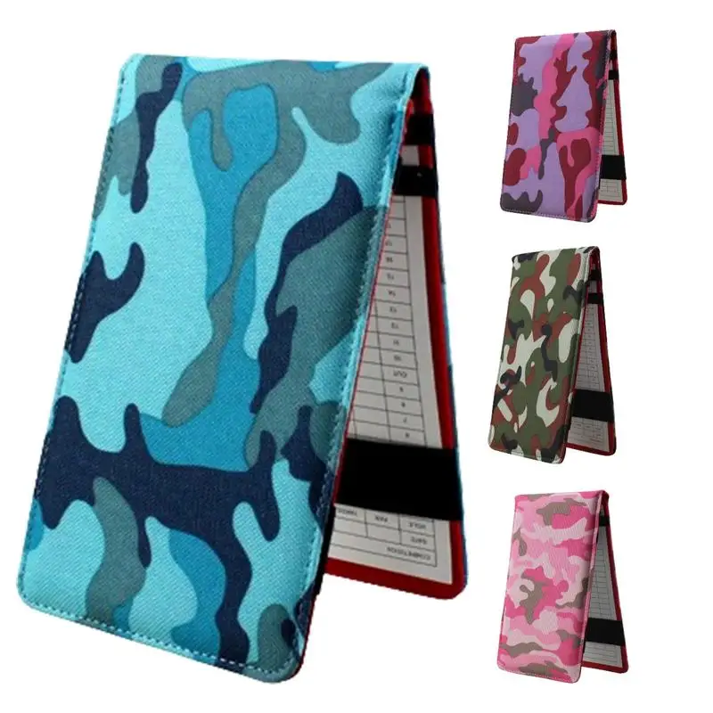 New Golf Scorecard Holder Golf Score Wallet Camouflage Golf Score Pocketbook Punteggio Accessori Da Golf Golfer Gifts