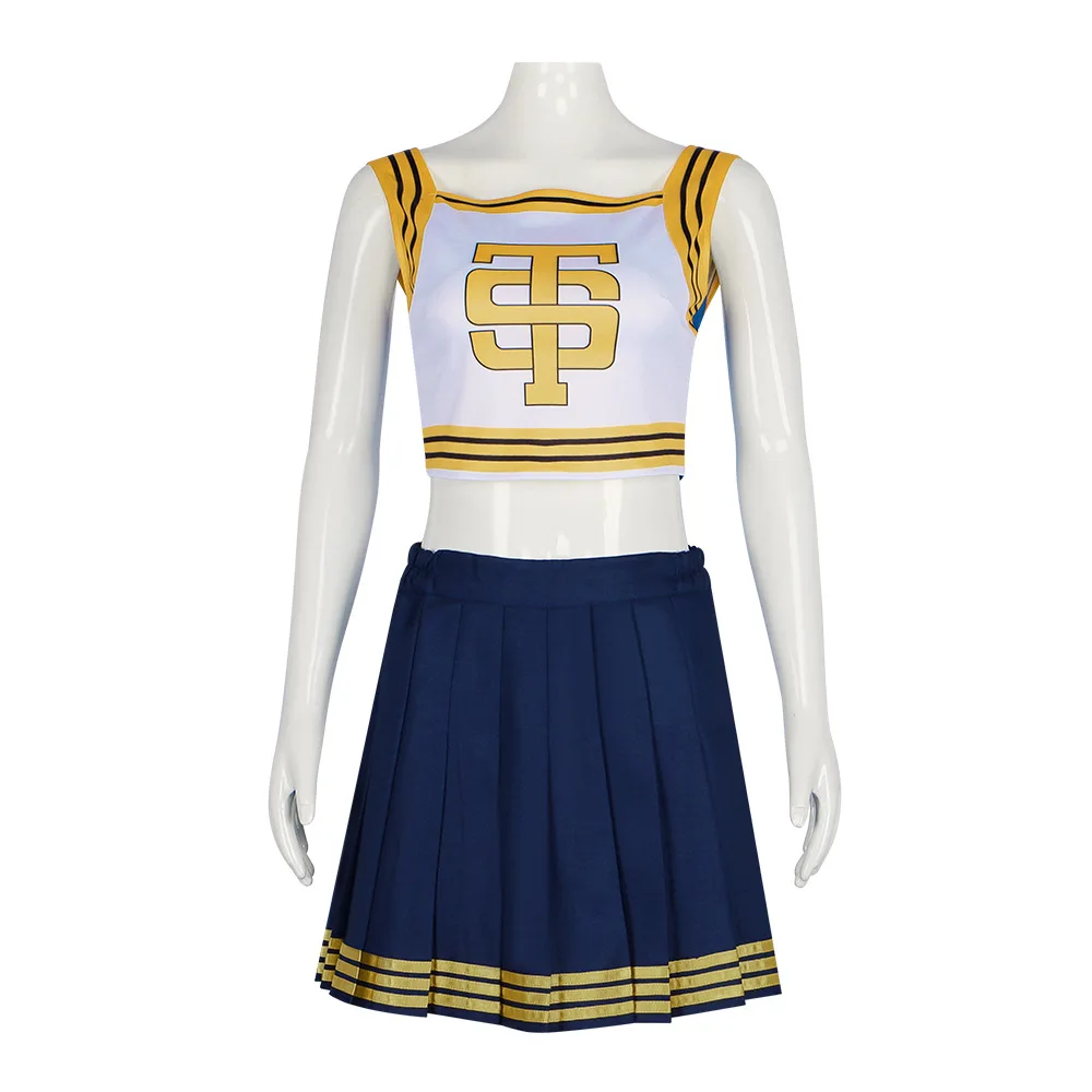 Taylor Cheerleader Uniform High School Girls Ts Shake It Off Blue White Hip-Hop Dancing Outfits Halloween Party Concert