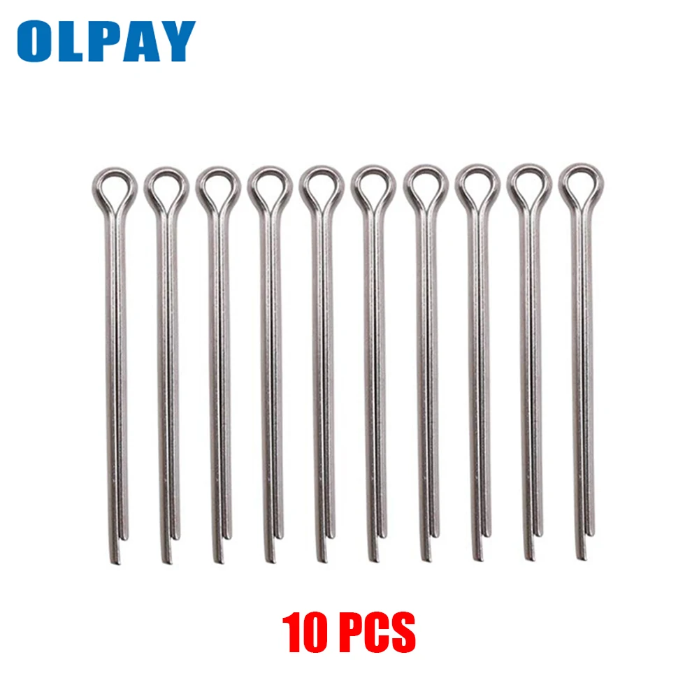 10 Pezzi Elica Split Pins 2.5*50Mm Acciaio Inossidabile 316L Per Yamaha Honda Mercury Suzuki Tohatsu Motore Fuoribordo Elica Pi