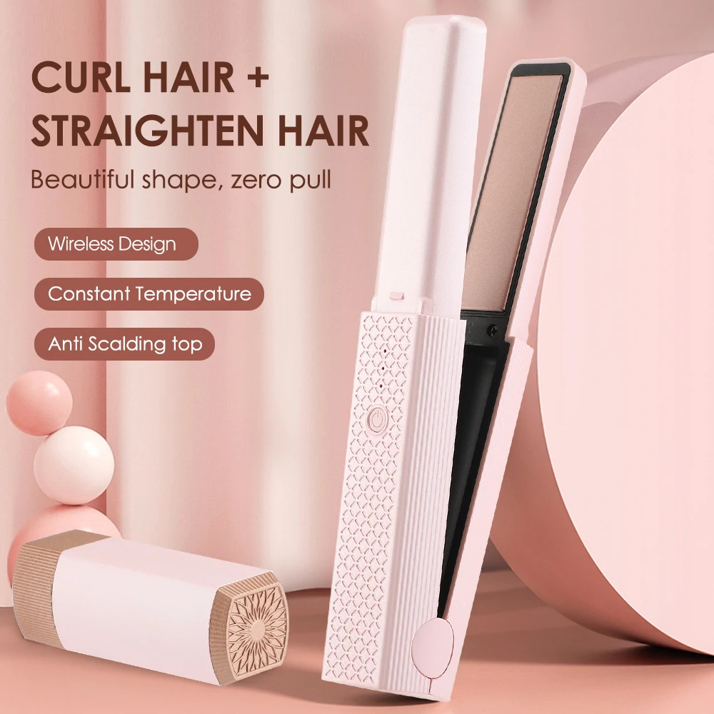 Piastra Per Capelli Professionale Piastra Per Capelli In Ceramica 2 In 1 Piastra Per Capelli Senza Fili E Arricciacapelli Piastra Wireless Ricaricabil