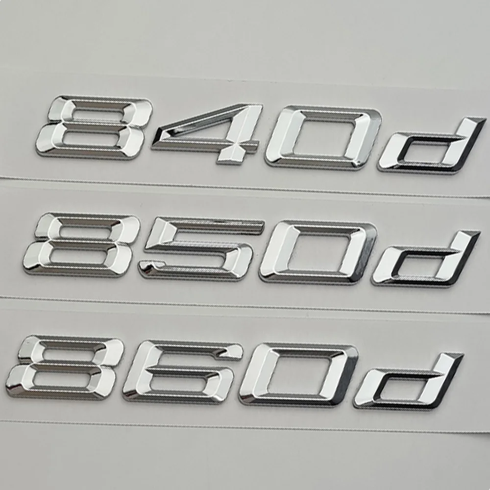Car Trunk Abs 3D Chrome Letters Stickers Logo Per Bmw 840D 850D 860D E31 G15 Logo Accessori Car Styling Accessori Sticker